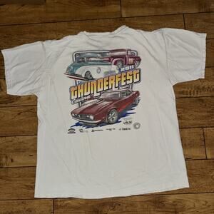 Vintage 2011 Car Show T-Shirt White XL Distressed 23x27